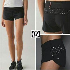 Lululemon Speed Shorts (Black Reflective Dots)